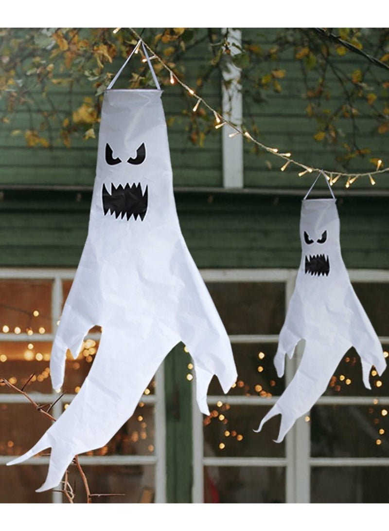 2 Pieces of LED Light-Emitting Ghost Pendants Venue Decoration Props Halloween - Image 1