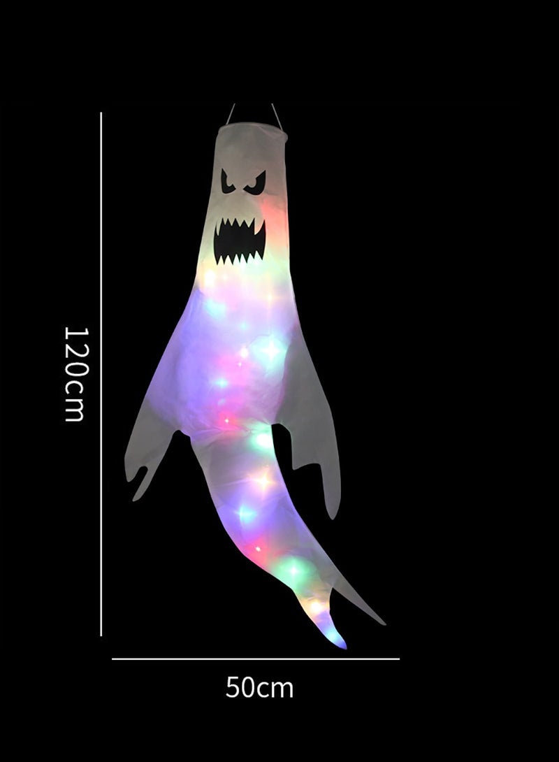 2 Pieces of LED Light-Emitting Ghost Pendants Venue Decoration Props Halloween - Image 2