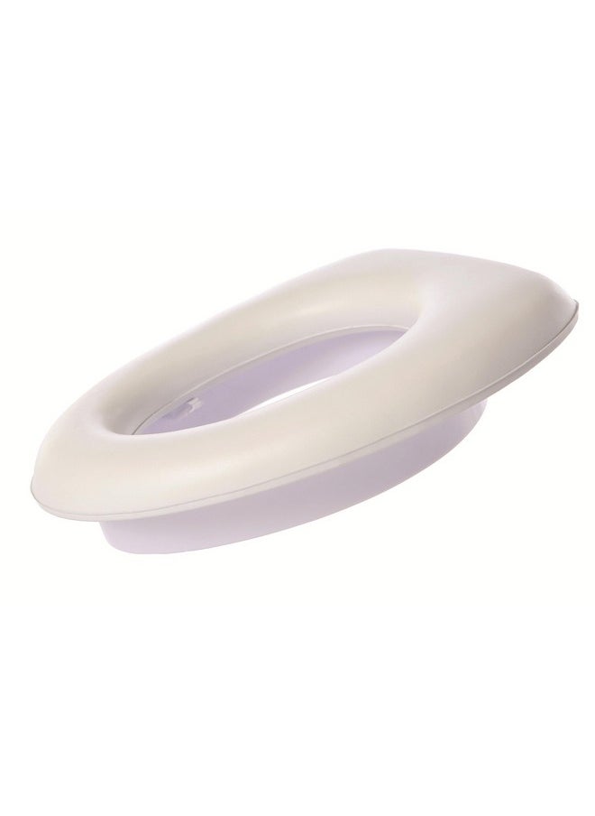 dreambaby Dreambaby Soft Touch Potty Seat - Comfortable Padded Seat - With High Base Underneath for Secure Positioning - Fit Most Standard Toilets - White - Model L604  - Image 1