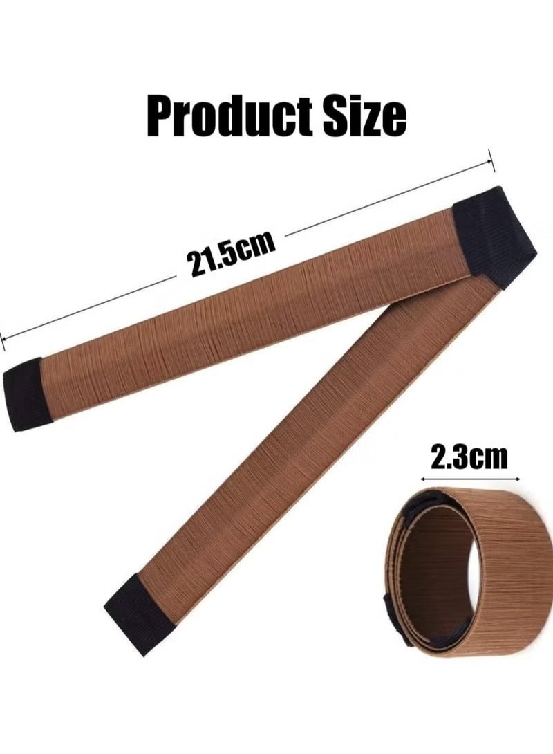 Hair Bun Maker, 2 Pcs Women Twist Hair Shaper, Easy Fast Snap Roll hair nets Magic Buns Tool, Donut Curler Roller Dish Headbands, French Twist Hair Fold Wrap Snap for Women Kids - Image 3
