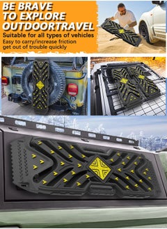 greatmaster GREATMASTER Off-Road Traction Boards with Jack Base, 1 Recovery Tracks Mat for 4X4 Jeep Truck Tire Traction-Sand, Mud, Snow Ladder Ramps (Orange with Black Nail)  - Image 4