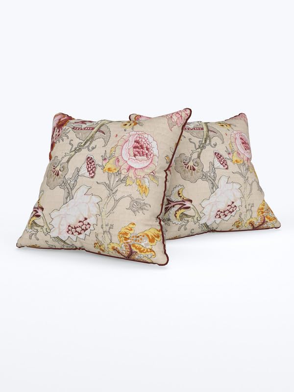 EasyGoods India Premium Cotton Cushion Covers 16x16 Inch | Soft Durable Fabric | Elegant Printed Covers for Sofa & Living Room | Hidden Zipper | Set of 3 - Image 4