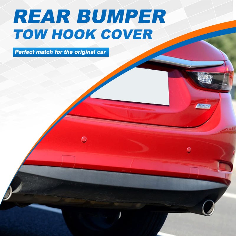 CZShiYue CZShiYue Rear Bumper Tow Hook Cover Towing Eye Cap Fit for Mazda 6 Atenza 2013 2014 2015 2016 2017 GJR9-50-EL1-51 GJR9-50-EK1-51 (Black, Right Passenger Side) Xinpinsai - Image 2