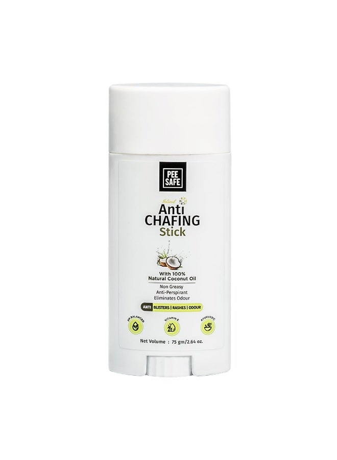 PEESAFE Pee Safe Anti Chafing Stick For Men & Women | 75gm | For Underarm, Inner Thighs and Other Effected Area by Blisters, Rashes & Odour | Anti Rash Cream | 100% Natural Coconut Oil | Paraben & Silicone Free | Maintain Skin’S Ph | Goodness Of Aloe Vera & Vitamin E - Image 1