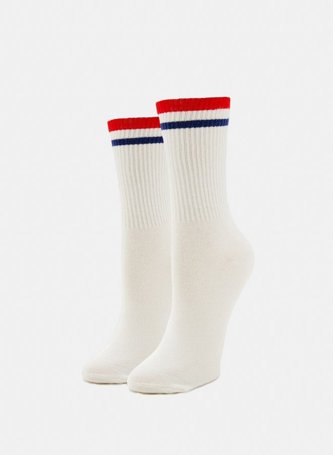 FOREVER 21 Varsity-Striped Crew Socks - Image 2