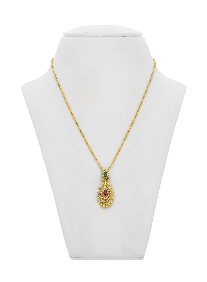 Malabar Gold and Diamonds 22 Carat 916 Purity Yellow Gold Uncut Diamond Pendant EGNPRE598PN5Y For Women  - Image 3