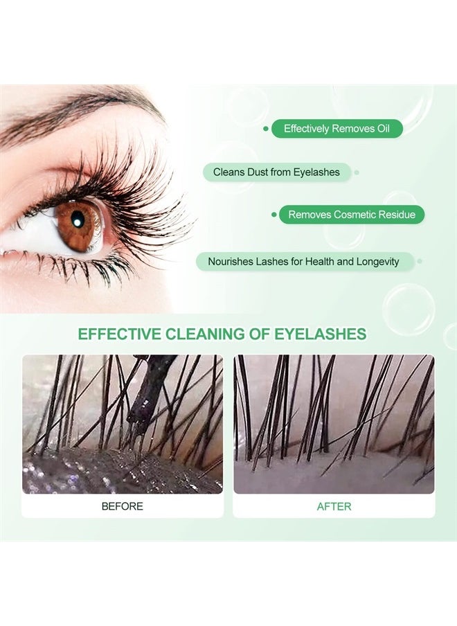 AuReve - Lash Shampoo Eyelash Cleanser Concentrate Lash Extensions 80ml DIY Foaming Cleanser for Prolong Eyelash Salon Home Care, Paraben & Sulfate Free Non-lrritating, Makes 60ml Bottles Lash Shampoo (Aloe) - Image 1