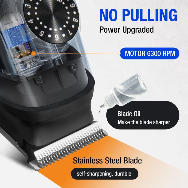 SUPRENT Beard Trimmer for Men Waterproof, IPX7 Professional Mustache Trimmer, 39 Built-in Adjustable Precise Lengths, Cordless USB C Rechargeable & LED Display - Image 4