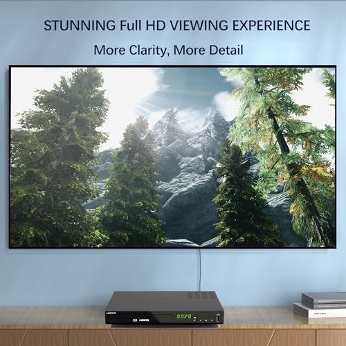 LONPOO Blu Ray DVD Player,Full HD Blu-ray Disc Player CD Players with Easy Hook Up and User Friendly, 1080P Home Theater DVD Player with HDMI Output, Support HDD and USB Playback - Image 2