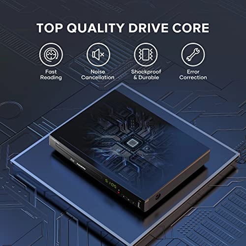 LONPOO Blu Ray DVD Player,Full HD Blu-ray Disc Player CD Players with Easy Hook Up and User Friendly, 1080P Home Theater DVD Player with HDMI Output, Support HDD and USB Playback - Image 3