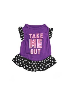 2024 Summer Pet Clothes Mommys Little Love Ruffle Skirt for Small Dogs Purple