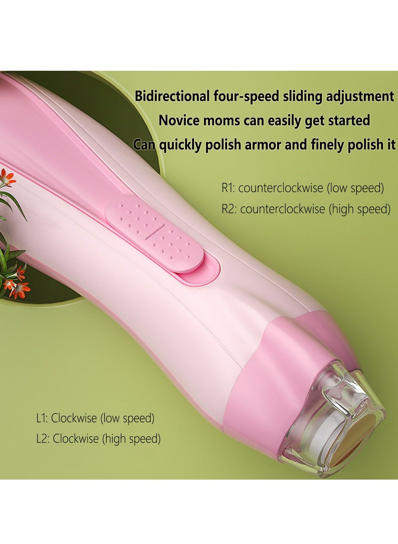 Arabest Baby Electric Nail File Drill for Baby No Sharp Claws Hurt, Nail Care Professional Manicure Pedicure System for Beauty Nail Art, 6 in 1 Safety Cutter Trimmer Clipper for Toes and Fingers - Image 2