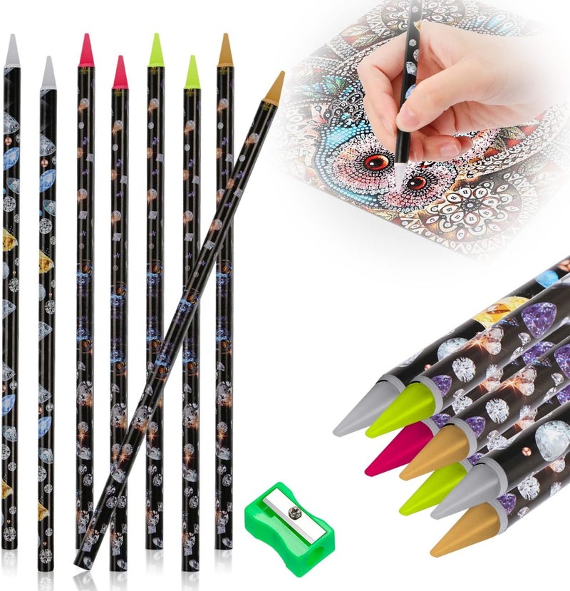 Diamond Paintbrush – 5D Diamond Painting Pen, Drill Applicator Tool, Wax Tips, for Craft