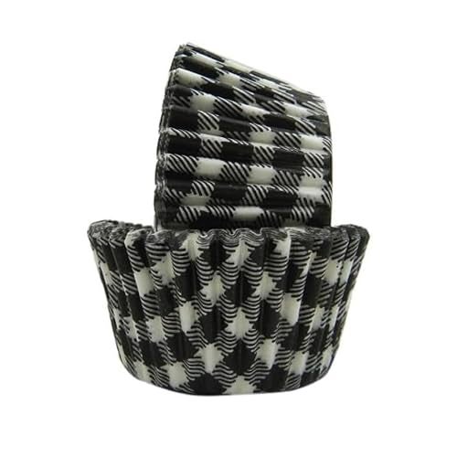 Regency Wraps Greaseproof Professional Grade Baking Cups, Pack of 40, Standard Liners, Black Gingham, for Cupcakes, Muffins, Candy, Non Stick - Image 1