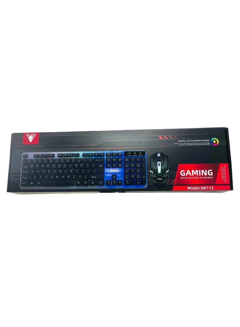 JEDEL GK112 Gaming Keyboard + MOUSE COMBO With LED RGB BACKLIGHT USB - Image 3