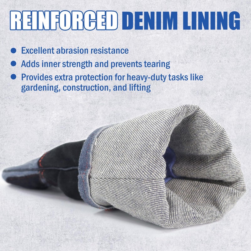 IC ICLOVER Animal Handling Gloves Snake Bite Proof, Double Leather Padding Reinforced Palm & Fingers Protection for Grabbing Snake Reptile Bird Falcon Handling, Cat Dog Training Anti Scratch - 16inch - Image 5