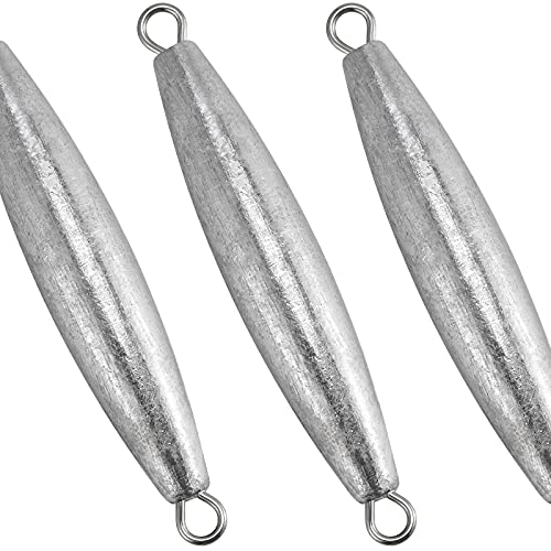 Dr.Fish DrFish 5 Pack Inline Trolling Sinker Torpedo Fishing Weight Lead Fishing Weight Sinker Double Ring Saltwater Offshore Boat Fishing 1oz - Image 1