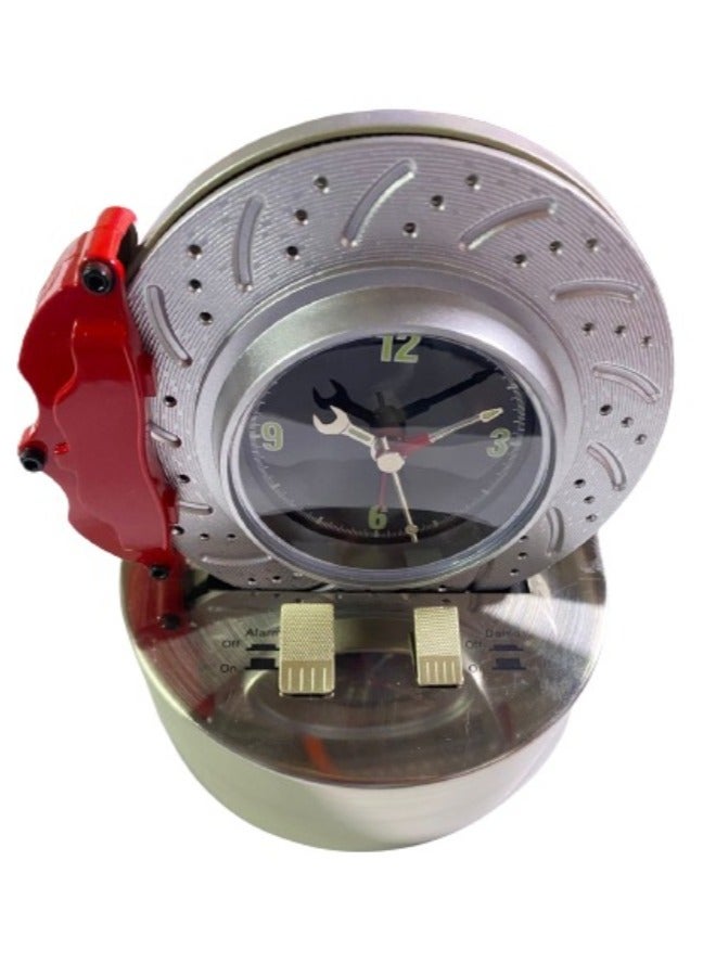 Vitacelli Tyre gadgets shape table clock Silver  - Image 3