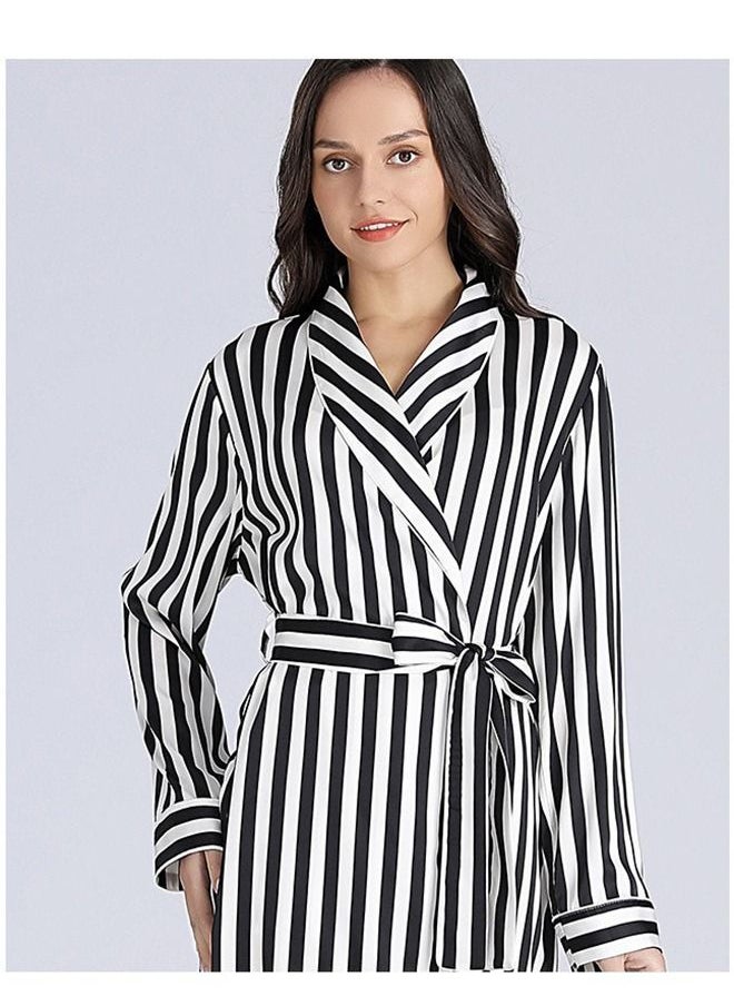 Arabest - Women's Bathrobes Spring and Summer Ice Silk Nightdress Simple Homewear  Satin Silk Imitation Bathrobes - Image 1