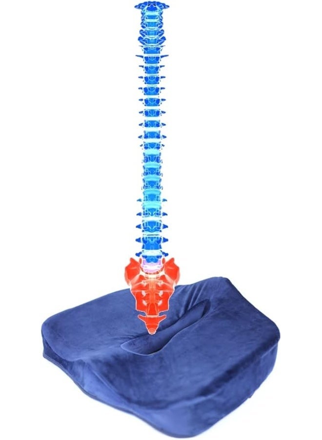 Medical seat cushion for coccyx pain relief - Comfortable memory foam cushion for spinal support and lower back pain relief - Image 2
