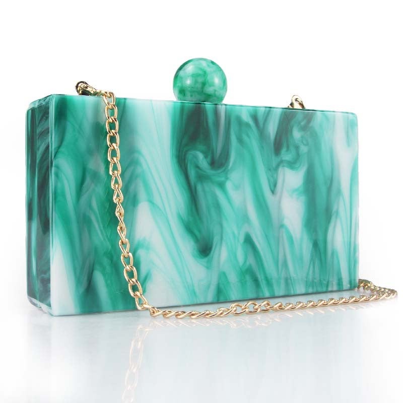 Women'S New Marble Acrylic Bag Fashion Clutch Bag Dinner Wedding Bag Shoulder Crossbody Bag - Image 1