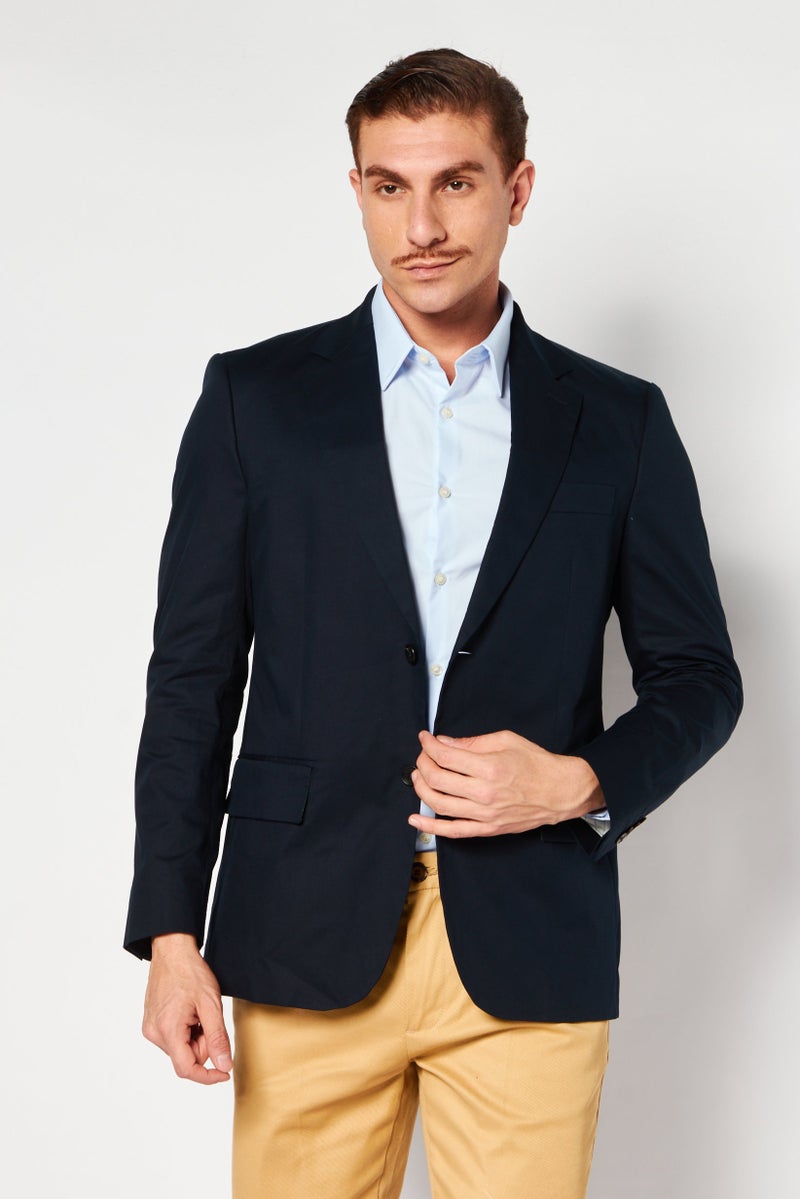 LACOSTE Men Plain Vest Jacket, Navy Blue - Image 1