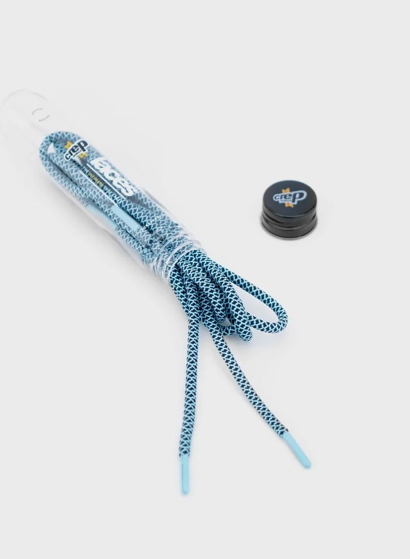 Crep Protect Sky & Navy Flat Shoe Laces | Premium Durable Sneaker Laces | Unisex Replacement Flat Laces for Men & Women - Image 2