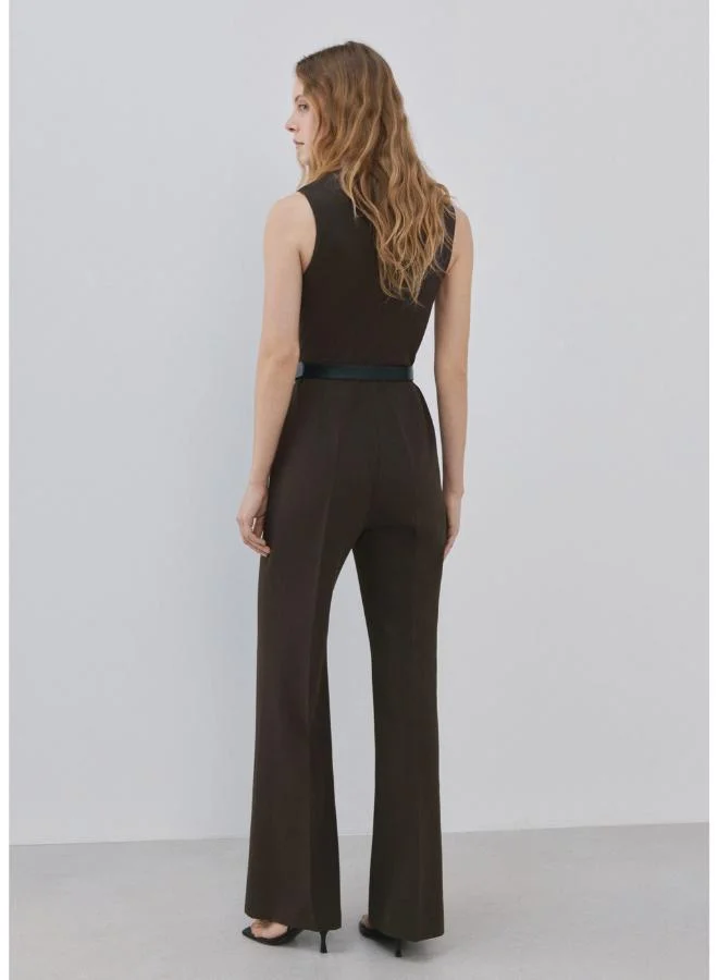 Mango Jumpsuit With Draped Detail Belt