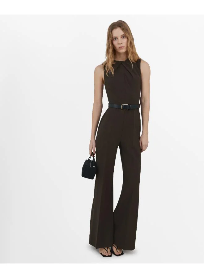Mango Jumpsuit With Draped Detail Belt