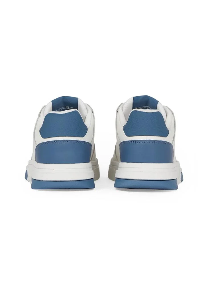 تومي جينز Lace Up Low Top Leather Sneakers