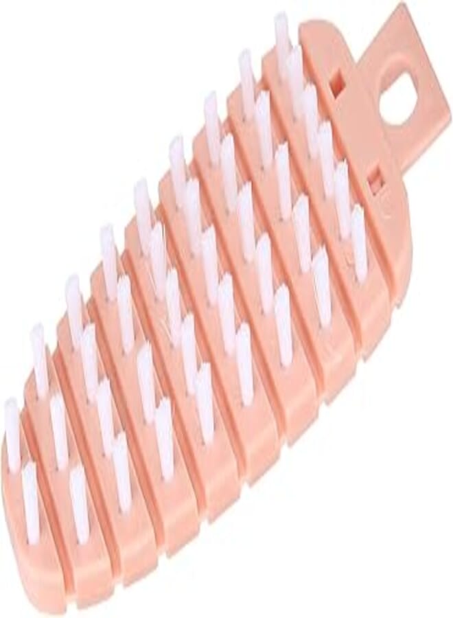 Carrot Shape Vegetable Brush Potato Scrubbing Brush Fruit Cleaner Kitchen Scrubber(Pink)