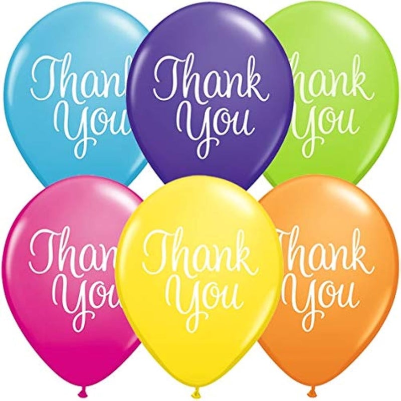 HK balloons Rubber Pack Of 30 "Thank You" Theme Party Balloons For Birthday Anniversary Baby Shower,Multi - Image 2