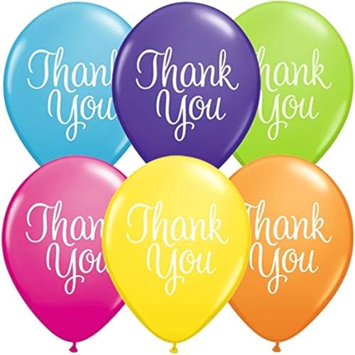 HK balloons Rubber Pack Of 30 "Thank You" Theme Party Balloons For Birthday Anniversary Baby Shower,Multi - Image 1