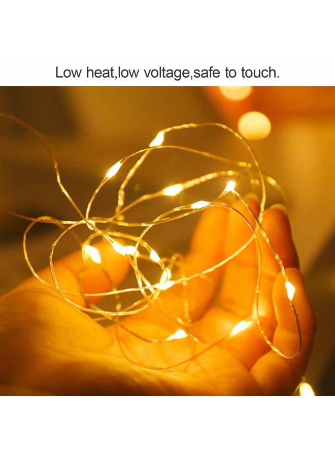 ANJAYLIA LED Fairy String Lights, 26Ft 80leds Twinkle Lights Battery Operated for Garden Home Party Wedding Festival Decorations Crafting Lights, Warm White - Image 3