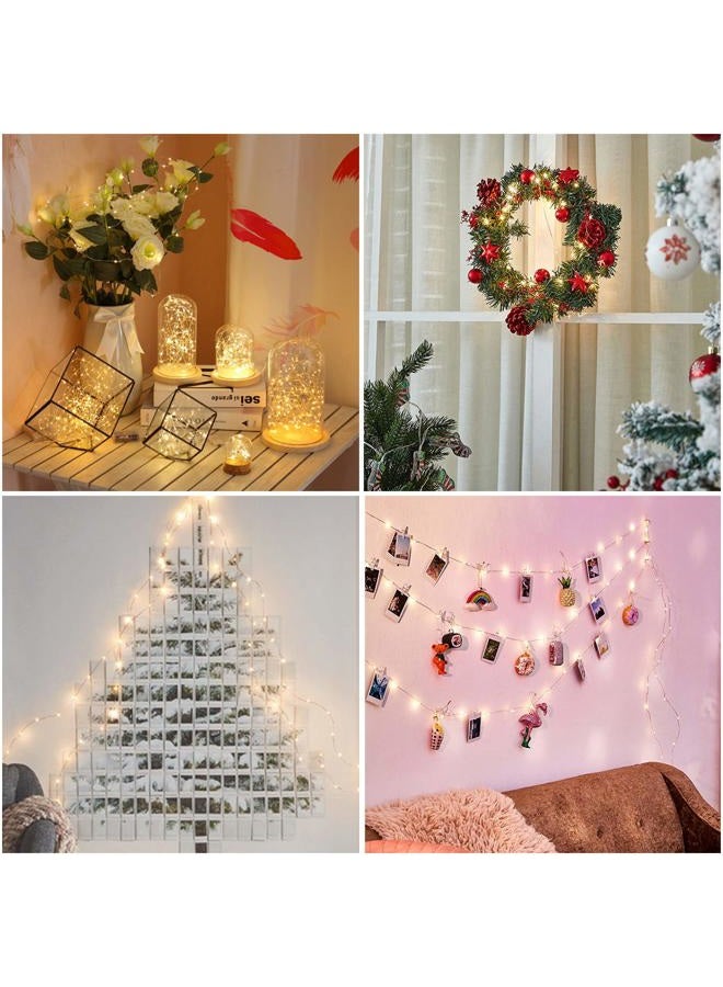ANJAYLIA LED Fairy String Lights, 26Ft 80leds Twinkle Lights Battery Operated for Garden Home Party Wedding Festival Decorations Crafting Lights, Warm White - Image 5