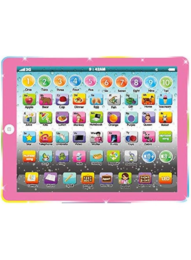 Kids Tablet Learning Pad Toddler Tablet with ABC Word Song Music Number Electronic Interactive Toy for Educational Preschool Boys & Girls 3 4 5 Years Old  - Image 1