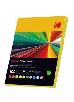 Kodak Color Paper Double Sides A4 (210x297mm) 100 Sheets 80 GSM LIGHT LIGHT GREEN  - Image 1