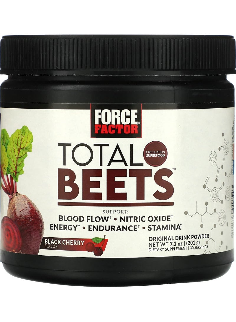 Force Factor Total Beets Original Drink Powder Black Cherry 7.1 oz (201 g)