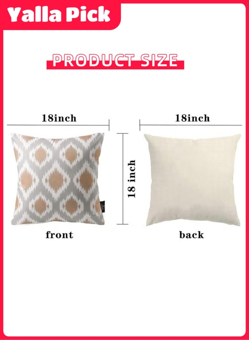 Yalla Pick 4 Pieces Throw Pillow Covers Set, Modern Geometric Abstract Design for Couch, Car, Bedroom, Living Room (18 x 18 Inch) - Image 2