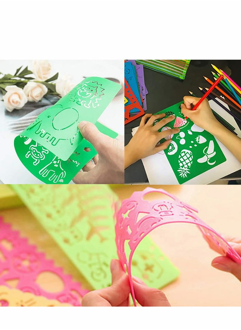 Excefore 24 Pcs Stencils for Painting Reusable Letters Flowers Animals Stencil, DIY  - Image 3
