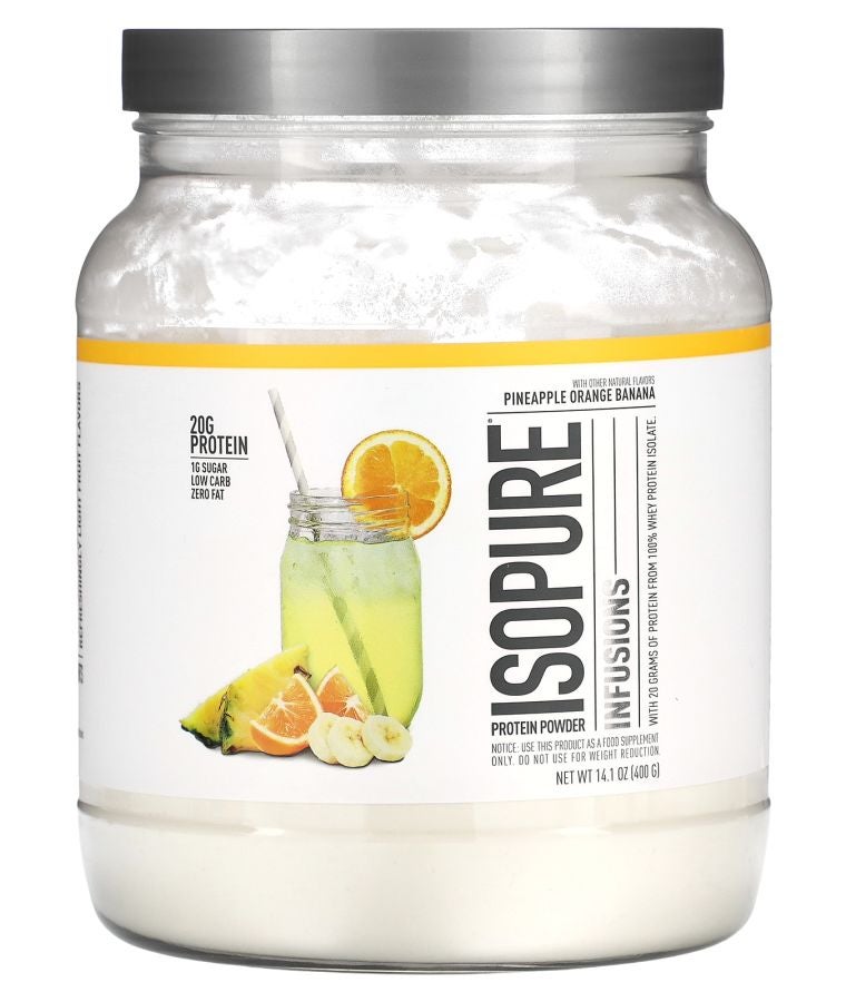 Isopure Infusions Protein Powder Pineapple Orange Banana 14.1 oz (400 g)