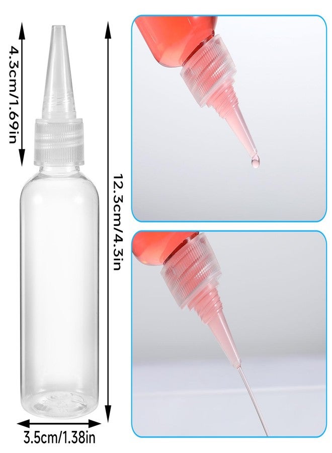 salbsever 8Pcs Plastic Squeeze Bottles 2 oz Mini Clear Empty Squirt Bottle Small Squirt Bottle with Leak-Proof Caps Clear Tiny Squeeze Bottle Empty Mini Bottle Refill for Glue Travel Paint Art Lotion Liquids - Image 2