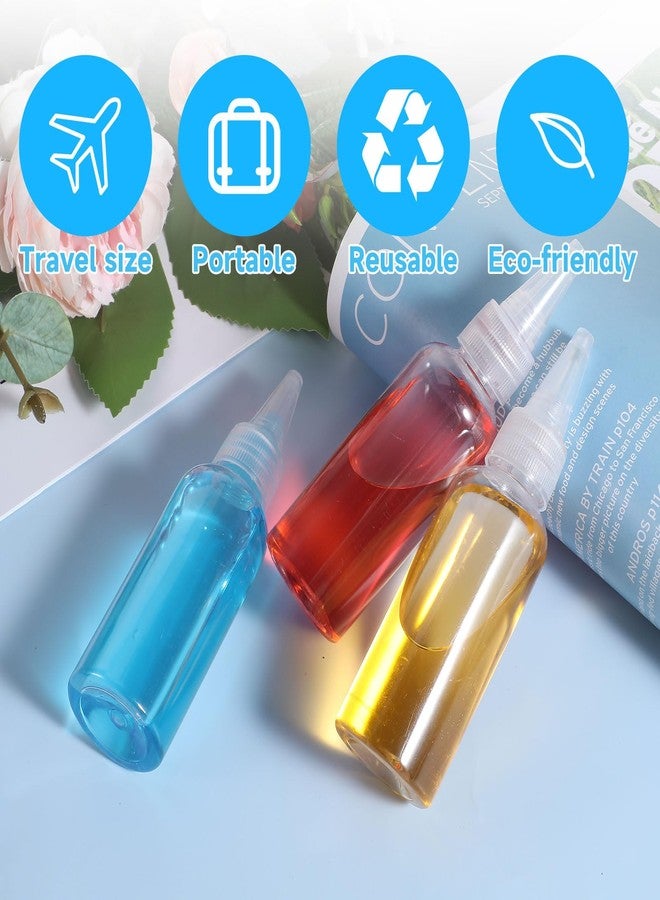 salbsever 8Pcs Plastic Squeeze Bottles 2 oz Mini Clear Empty Squirt Bottle Small Squirt Bottle with Leak-Proof Caps Clear Tiny Squeeze Bottle Empty Mini Bottle Refill for Glue Travel Paint Art Lotion Liquids - Image 4