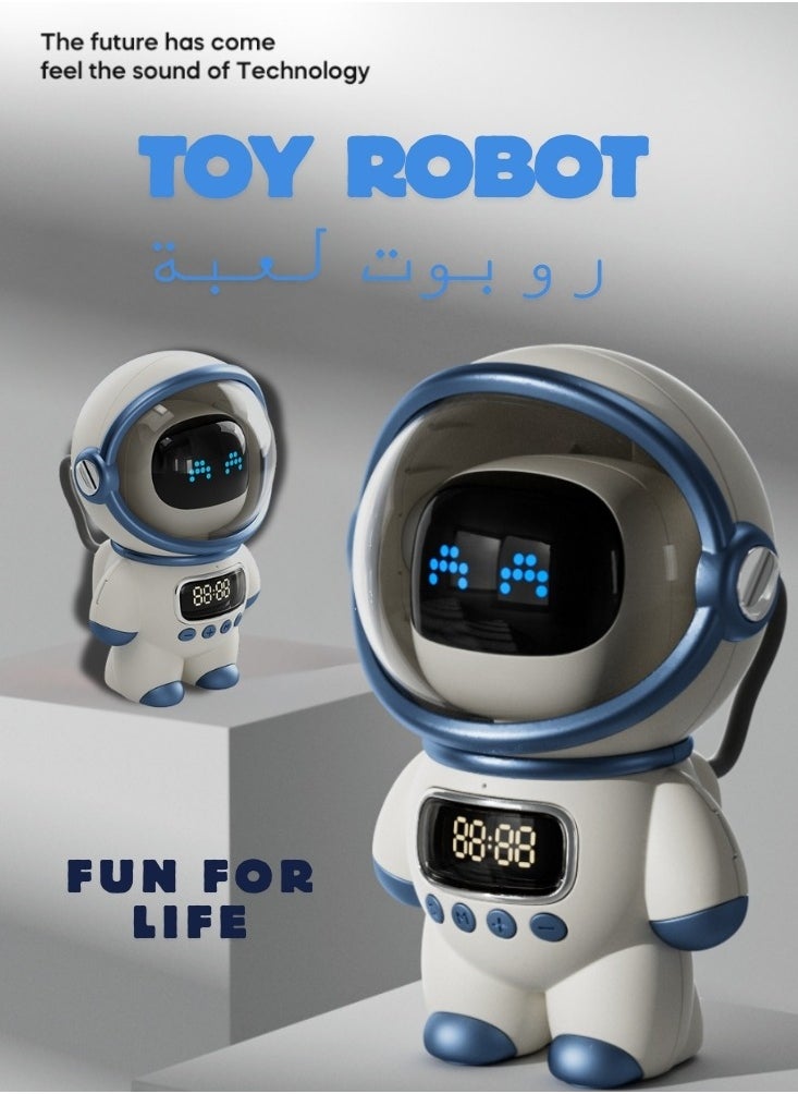 Generic Fashion Astronaut Speaker, Voice Bluetooth Speaker for PC Desktop Home Decor Minimalistic Spaceman Clock TF Card Clock AI Intelligent intercom Alarm Clock Toy  - Image 1