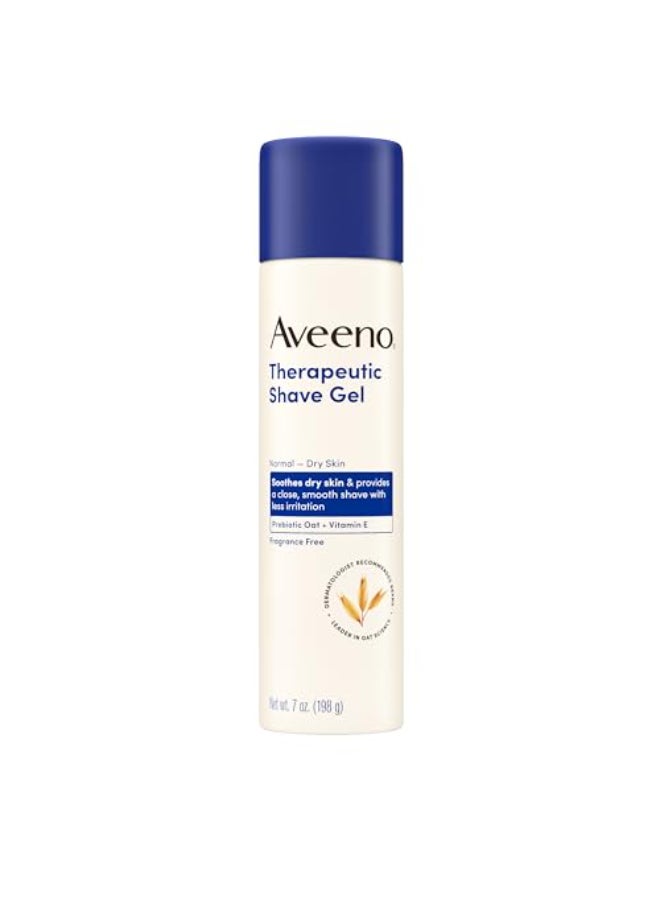 Aveeno Therapeutic Shave Gel with Oat and Vitamin E to Help Prevent Nicks and Cuts Soothes Dry Skin and Provides a Close Smooth Shave with Less Irritation FragranceFree 7 oz - Image 1