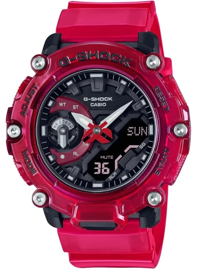 CASIO G-Shock Watch - GA-2200SKL-4ADR Black Dial, Pink Band