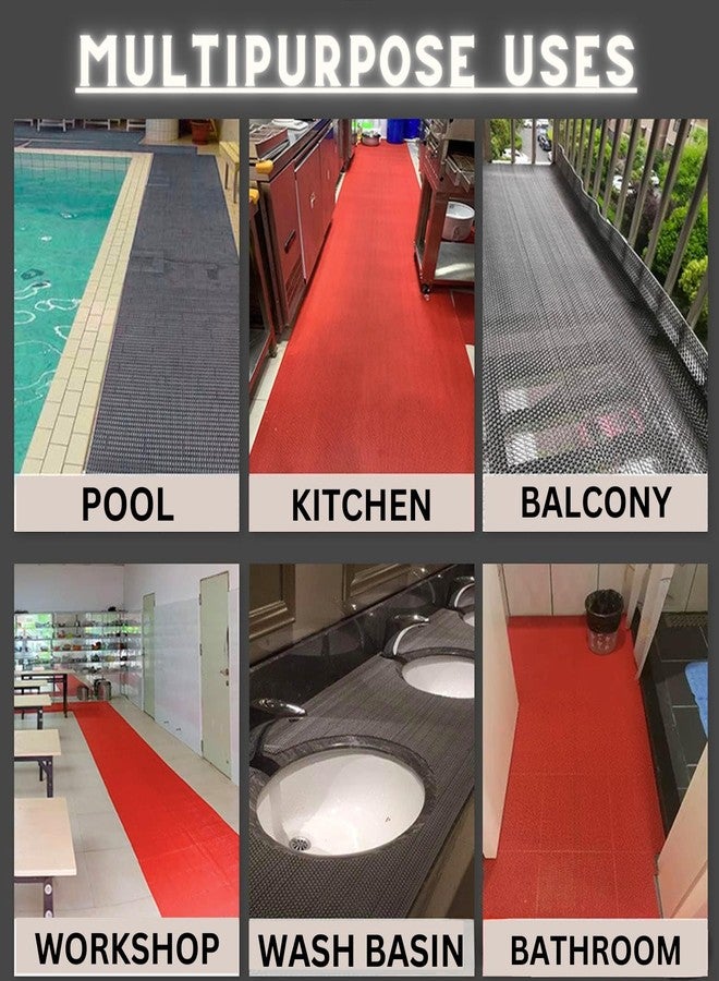 Purav Light Anti-Skid Non-Slip Waterproof Rubber Door Mat for Home Outdoor Entrance Large Size Foot Mats (16x24 Inch, Grey) - Image 5