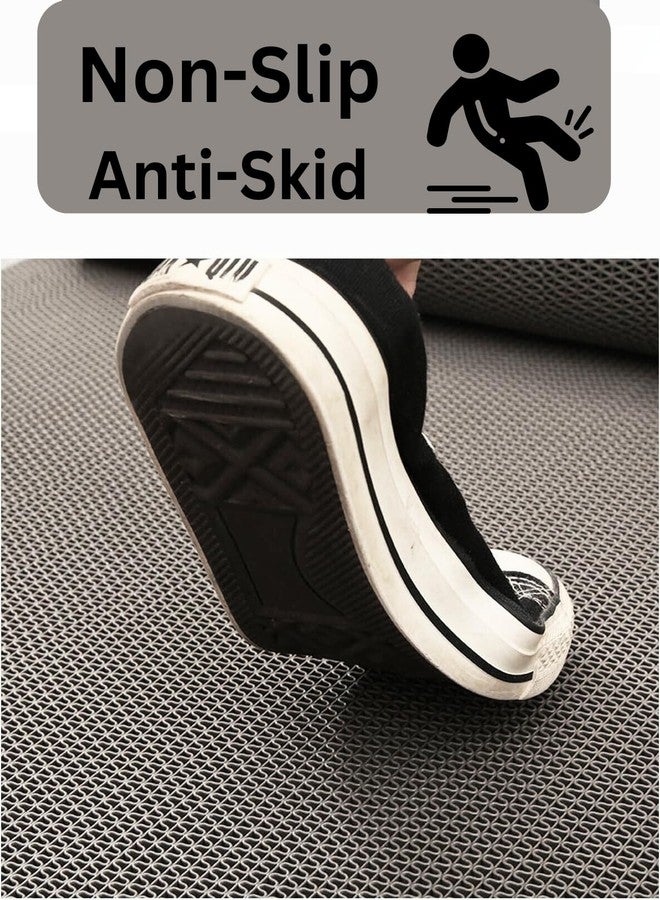 Purav Light Anti-Skid Non-Slip Waterproof Rubber Door Mat for Home Outdoor Entrance Large Size Foot Mats (16x24 Inch, Grey) - Image 1
