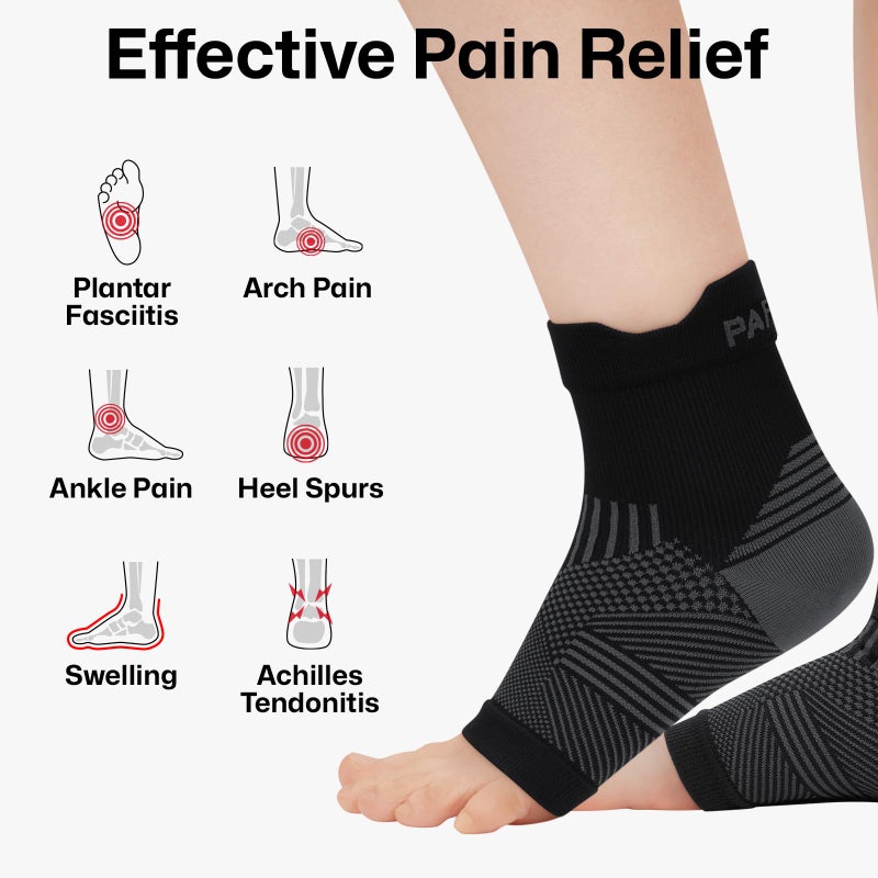 PAPLUS 6 Pairs Plantar Fasciitis Socks Women & Men - Compression Foot Brace for Achilles Tendonitis & Heel Spur Pain Relief - Ankle Brace with Arch Support for Swelling, Sports Injury Recovery - Image 3