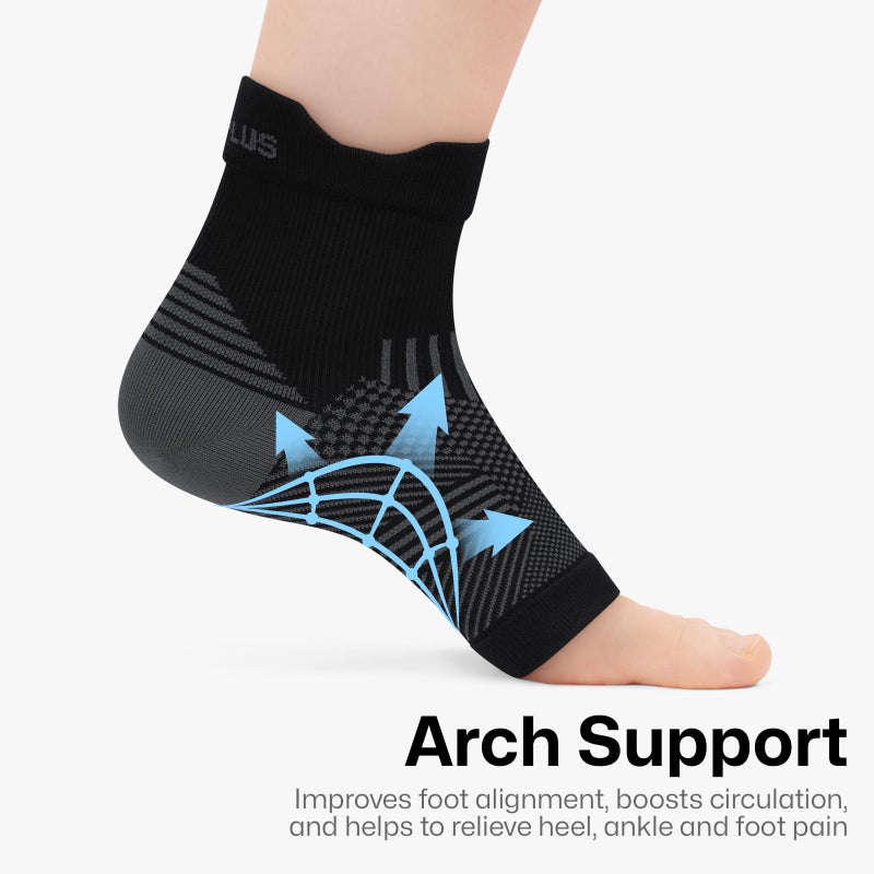 PAPLUS 6 Pairs Plantar Fasciitis Socks Women & Men - Compression Foot Brace for Achilles Tendonitis & Heel Spur Pain Relief - Ankle Brace with Arch Support for Swelling, Sports Injury Recovery - Image 5